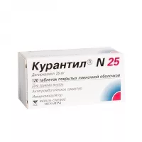 Изображение товара Курантил N25 таблетки п/о 25мг, №120