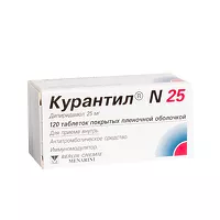 Изображение товара Курантил N25 таблетки п/о 25мг, №120