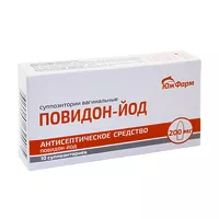 Изображение товара Повидон-йод суппозитории ваг. 200мг, №10