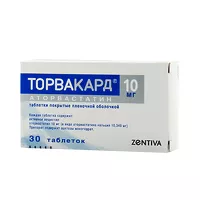 Изображение товара Торвакард таблетки п/о 10мг, №30