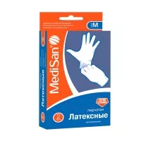 Изображение товара MediSan Extra Strong перчатки смотровые латексные нестерильные (размер М), 2пары