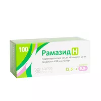 Изображение товара Рамазид Н таблетки п/о 12,5мг+5мг , №100