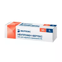 Изображение товара Ибупрофен-Вертекс гель д/наружн. прим. 5%, 50г
