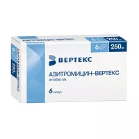 Изображение товара Азитромицин Вертекс капсулы 250мг, №6