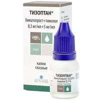 Изображение товара Тизоптан капли глазные 0,3мг/мл+5мг/мл, 3мл