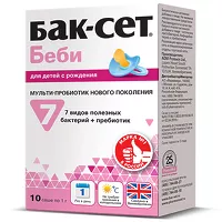 Изображение товара БАК-СЕТ Беби порошок д/пригот. р-ра д/приема внутрь, №10