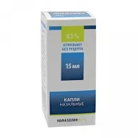 Изображение товара Нафтизин капли назальные 0.1%, 15мл Лекко