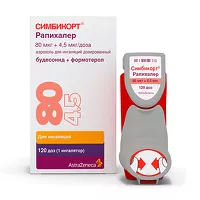 Изображение товара Симбикорт Рапихалер аэроз. д/ингал. доз. 80мкг+4,5мкг/доза, 120доз