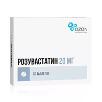Изображение товара Розувастатин Озон таблетки п/о 20мг, №30