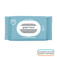 Изображение товара Green touch / Soft антибактериальные влажные салфетки с ионами серебра, 72шт