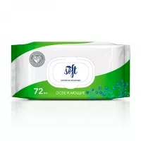 Изображение товара Soft Влажные освежающие салфетки , 72шт