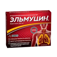 Изображение товара Эльмуцин капсулы 300мг, №10