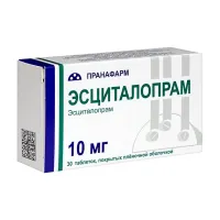 Изображение товара Эсциталопрам таблетки покрыт. п/о 10мг, №30 Пранафарм