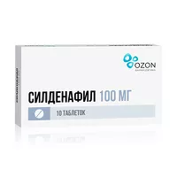 Изображение товара Силденафил таблетки покрыт. п/о 100мг, №10