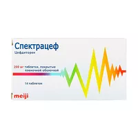 Изображение товара Спектрацеф таблетки покрыт. п/о 200мг, №14