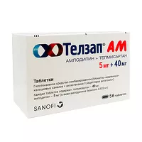 Изображение товара Телзап АМ таблетки 5мг+40мг, №56