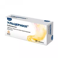 Изображение товара Ульцернил таблетки покрыт. кишечнораств. плен. об. 10мг, №28