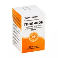 Изображение товара Тиолипон таблетки покрыт. п/о 300мг, №30