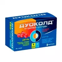 Изображение товара Дуоколд порошок д/пригот. р-ра д/приема внутрь набор день/ночь со вкусом клюквы, №8 (6+2)