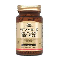 Изображение товара Solgar Витамин К1 таблетки 100мкг+45мг, №100