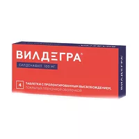 Изображение товара Вилдегра таблетки пролонг.действ.покрыт.об. 100мг, №4