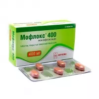 Изображение товара Мофлокс 400 таблетки покрыт. п/о 400мг, №5
