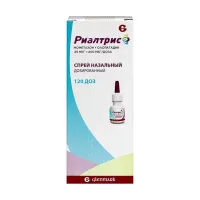 Изображение товара Риалтрис спрей назальный дозированный 25мкг+600мкг/доза, 120доз