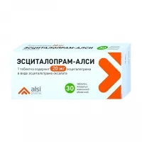 Изображение товара Эсциталопрам Алси таблетки покрыт. п/о 20мг, №30