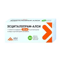 Изображение товара Эсциталопрам Алси таблетки покрыт. п/о 20мг, №30