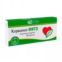 Изображение товара Корвалол Фито таблетки 1,16мг+28мг+16,4мг, №20