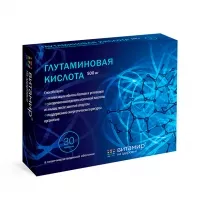 Изображение товара Vitamir Глутаминовая кислота таблетки покрыт.кишечнораств.об. 500мг, №30