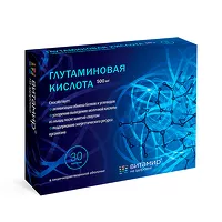 Изображение товара Vitamir Глутаминовая кислота таблетки покрыт.кишечнораств.об. 500мг, №30