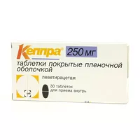 Изображение товара Кеппра таблетки покрыт. п/о 250мг, №30