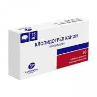 Изображение товара Клопидогрел Канон таблетки покрыт. п/о 75мг, №90