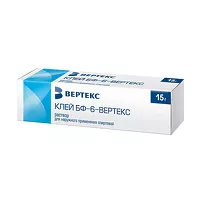 Изображение товара Клей БФ-6 Вертекс раствор д/наружн. прим., 15г