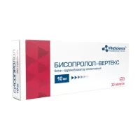 Изображение товара Бисопролол-Вертекс таблетки покрыт. п/о 10мг, №30