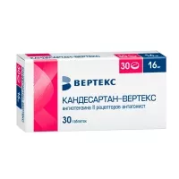 Изображение товара Кандесартан-Вертекс таблетки 16мг, №30