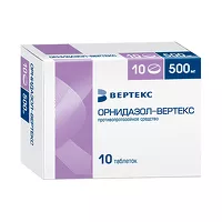 Изображение товара Орнидазол-Вертекс таблетки покрыт. п/о 500мг, №10