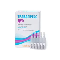 Изображение товара Травапресс Дуо капли глазные 5мг/мл+0,04мг/мл, 0,3мл №30, срок до 01.08.2026