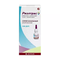 Изображение товара Риалтрис спрей назальный дозированный 25мкг+600мкг/доза, 240доз