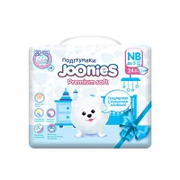 Изображение товара Joonies Premium Soft подгузники р.NB (до 5кг), 24шт