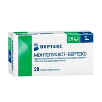 Изображение товара Монтелукаст-Вертекс таблетки жевательные 5мг, №28
