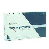Изображение товара Эксфорж таблетки покрыт. п/о 5мг+160мг, №28