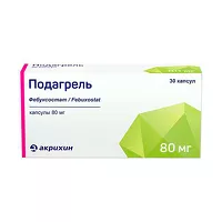 Изображение товара Подагрель капсулы 80мг, №30
