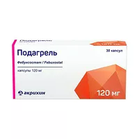 Изображение товара Подагрель капсулы 120мг, №30