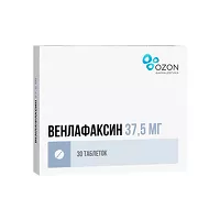 Изображение товара Венлафаксин таблетки покрыт. п/о 37,5мг, №30