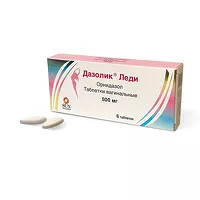 Изображение товара Дазолик Леди таблетки вагинальные 500мг, №6