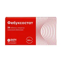 Изображение товара Фебуксостат таблетки покрыт. п/о 120мг, №28