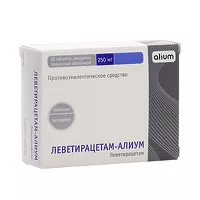 Изображение товара Леветирацетам (Алиум) таблетки покрыт. п/о 250мг, №30