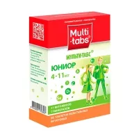 Изображение товара Мульти-табс Юниор таблетки жевательные фруктовый вкус 4-11лет, №30